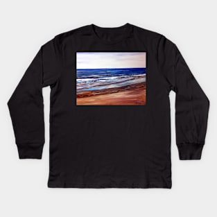 Snettisham Beach Norfolk on the East Coast of UK Kids Long Sleeve T-Shirt